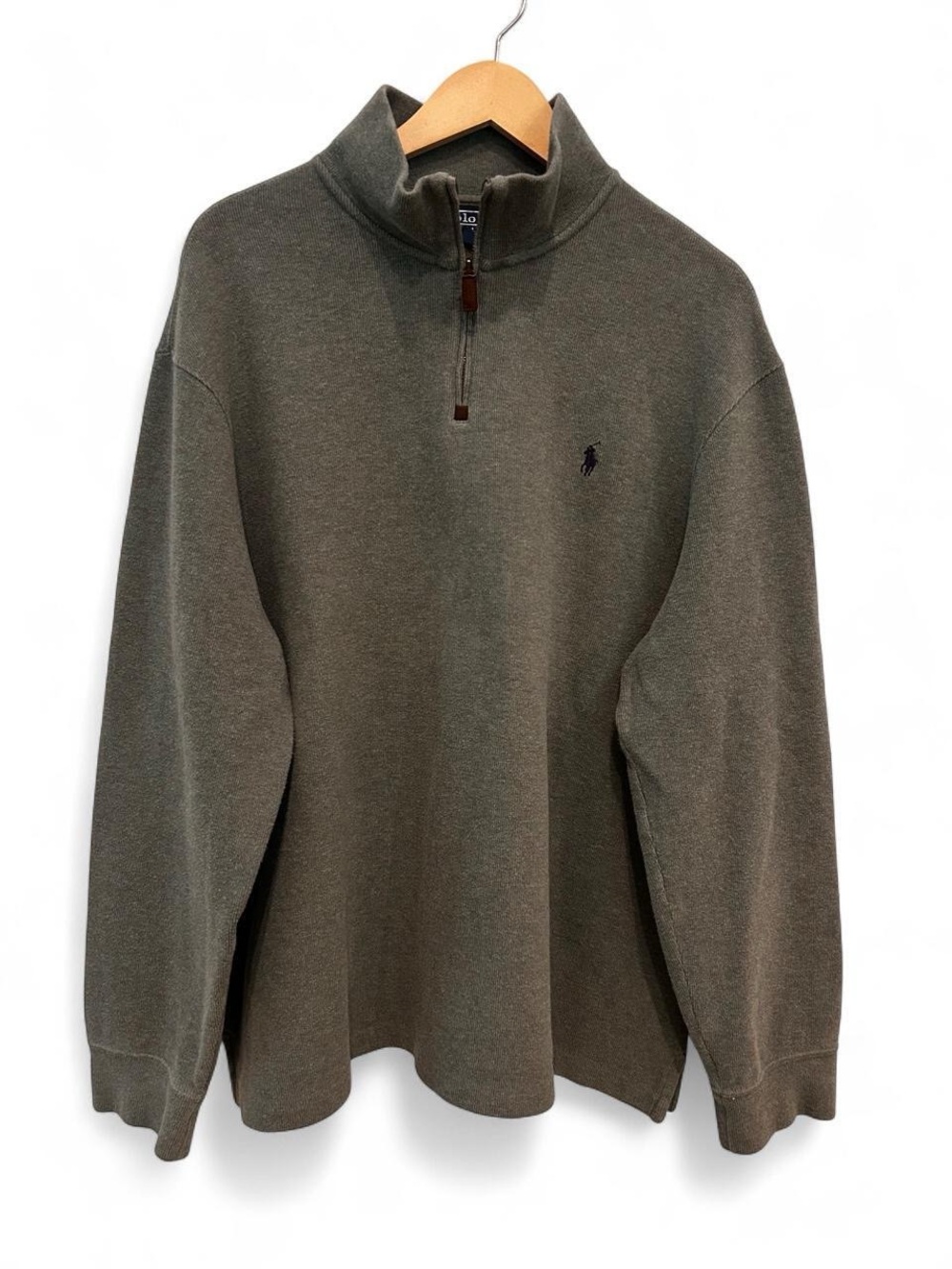 Men’s Ralph Lauren Ribbed 1/4-Zip Sweater - Picture 2 of 8
